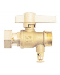 Robinet de compteur à purge - Ecrou prisonnier x mâle
