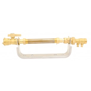 Support équipé - Entrée robinet sphérique droit PEHD/PVC - Clapet antipollution droit